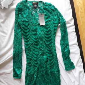 NWT Green Lace Sentimental NY by Sam Hourani Dress